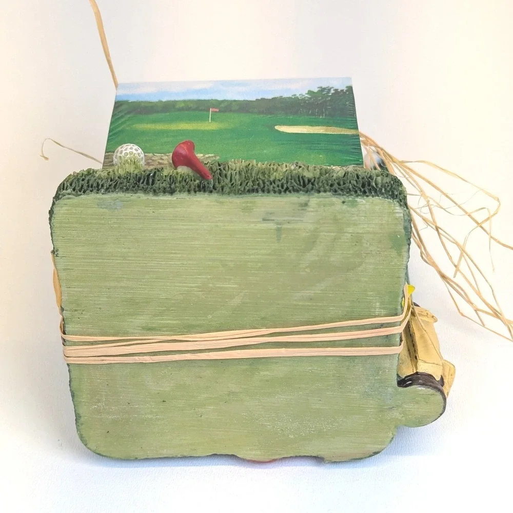 Lady Jayne Ltd Golf Writer's Memo Pad, Pen & Holder Set Office Desk Accessory